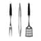 Gibson Home® Silver & Black Sawyer 3 Piece Stainless Steel BBQ Tool Set